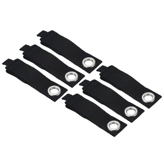 Extension Cord Holder Organizer 10 Inch, 6 Pack Hook and Loop Storage Strap Hanger, Black