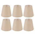 thumbnail image 1 of 6PCS Linen Fabric Lamp Shade Cover Cylindrical Lampshade with Iron Support for Household Light, 1 of 9