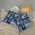 thumbnail image 5 of Dusty Navy Blue White Pillow Covers 20x20, Abstract Art Outdoor Decorative Throw Pillows for Couch, Modern Geometry Decor Cushion Cover 2 Pcs Soft Farmhouse Square Pillowcase for Bed Car Safa, 5 of 6
