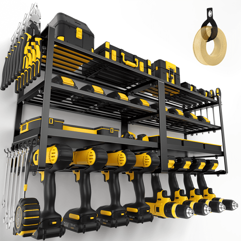 Tool Organiser Heavy-Duty Wall-Mounted Cordless Drill & Power Tool ...