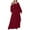 Wine, variant on Feancey Womens Chiffon Formal Dress Elegant Bell Sleeves Maxi Dresses for Wedding Guest Lace Up High Waist A-line Dress Dressy V Neck Cocktail Dresses Wine 4XL