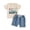 Blue1750, variant on HAYIMI Kids Outfit Sets Patriotic Summer Outfits Boys Girls Short Sleeve T Shirt And Shorts With Truck Embroidery For 4th Of July Celebrations Versatile Summer Solid Color Clothes Sets for Kids