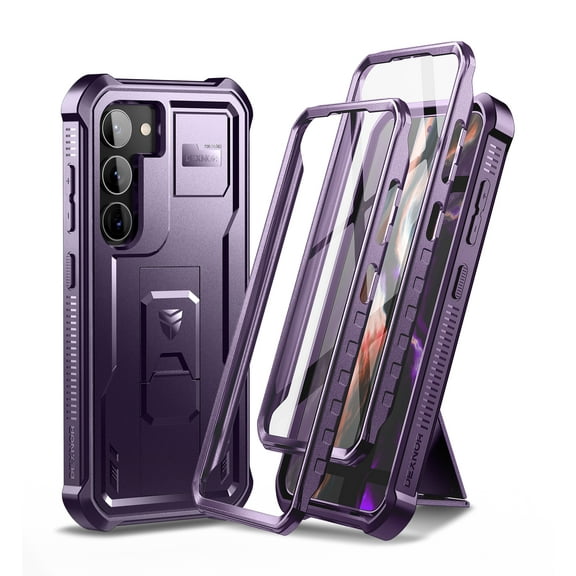 Dexnor Full Body Case for Samsung Galaxy S23 Plus 5G/6.6 inches,[Extra Front Frame] Heavy Duty Military Grade Protection Built-in Screen Protector and Kickstand for Samsung S23 Plus 5G,Purple