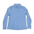 thumbnail image 4 of Chuancc Womens Dress Shirts Long Sleeve Button Down Shirt Business Casual Blouse Office Work Tops Blue XL, 4 of 4