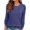 *Purple, variant on ClodeEU Women's Crewneck Long Sleeve Blouse Top,Casual Loose Solid Color Pullover ,Women's Plus L