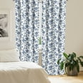 thumbnail image 2 of Ambesonne Blue Curtains, Chinese Garden Traditional, Pair of 28"x84", Blue White, 2 of 5