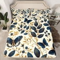 thumbnail image 2 of Castle Fairy Flying Butterflies Full Size Sheets for Teens,Vintage Tree Leaves Bed Sheets, 2 of 7