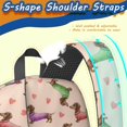 thumbnail image 5 of Dachshund Sweater and Heart 17" Waterproof Oxford School Backpacks for Teens, S-Shape Padded Straps, for School, Travel, Hiking, Camping, 5 of 5