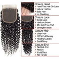 thumbnail image 6 of Jerry Curly Human Hair 3 Bundles with 4x4 Lace Closure Pre-Plucked 100% Unprocessed Brazilian Hair Weave Bundles Natural Black Color: 18"20"22"+ Closure 18", 6 of 7