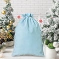 thumbnail image 4 of Festive Christmas Drawstring Gift Bag Large 27x19 Inch Reusable Holiday Party Favor Storage Tote for Santa Sleigh Presents Decor, 4 of 6