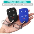 thumbnail image 2 of Key Fob Cover Compatible with GMC Sierra 1500 2500HD 3500HD Chevrolet Silverado 2021-2025 Keychain Case Holder Protector,Black/Blue, 2 of 6
