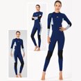 thumbnail image 4 of Trajes de traje de húmedo Mangos de manga larga y pantalones Traje de buceo 1.5mm Ergonómico Ultra Stretch Professional para snorkeling Surfing Natación Mujer, Marina L Advancent OD019359-16, 4 of 7