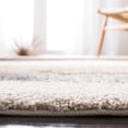 thumbnail image 3 of SAFAVIEH Florida Tyler Geometric Waves Shag Area Rug, Ivory/Grey, 5'3" x 7'6", 3 of 6