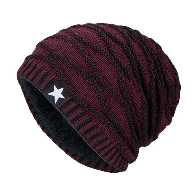 Winter Solid Color Man Hat Knitted Beanie Ski Cap Warm Keeper Fashion Gift