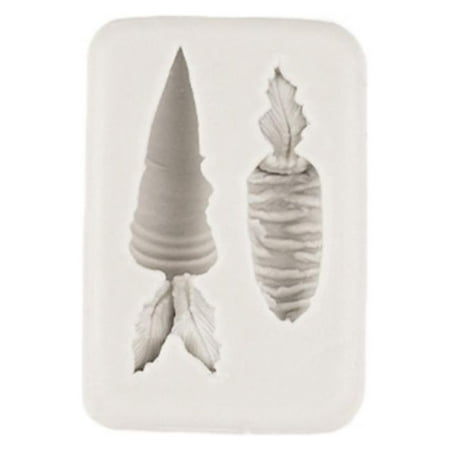 

Clearance! Lognanla Kitchen Essentials Carrots Sugar Flipping Silicone Easter Rabbit Hand Stick Rose Carrot Shaped Cake Decoration Silicone Molds Gray