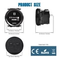 thumbnail image 2 of Runleader AC 110V 220V 230V 240V 250V Hour Meter Snap in Quartz for Boat Marine Lawn mower, 2 of 9