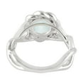 thumbnail image 3 of KIRAN FINE JEWEL Round Blue Moonstone Band Ring 925 Sterling Silver Wedding Anniversary Engagement Women Gemstone Statement Jewelry Gift For Her, 3 of 5