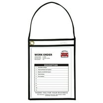 C-Line Shop Ticket Holder with Strap, Black, Stitched, 75", 9 x 12, 15/BX
