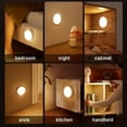 thumbnail image 5 of 6-Pack Wireless Motion & Light Activated LED Step Lights, 1000mAh USB Rechargeable, PVC Shade, Safety Night Light for Staircase Bedroom Cabinet, Housewarming Gift, 5 of 11