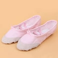 thumbnail image 5 of AnuirheiH Girls Dancing Shoes Ballet Elastic Band Dance Shoes Canvas Gymnastics Flats Split Sole Shoes 4$ off 2nd item, 5 of 8