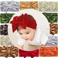 thumbnail image 1 of Biekopu New Baby Girl Headband Infant Hair Solid Color Bows Newborn Headwear Golden Velvet Toddler Bandage Ribbon Soft Bowknot, 1 of 5