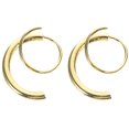 thumbnail image 5 of 2 pendientes de aro dobles en espiral con forma de hélice y trepadores, 5 of 5