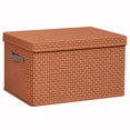 thumbnail image 1 of Foldable Fabric Storage Baskets With Handles Organizing Boxes for Clothes Bedding Blankets, 1 of 2