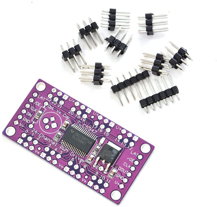 TLC5947 24-Channel PWM LED Driver Module 12-Bit With Internal Oscillator 30MHz