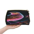 thumbnail image 4 of Easygdp Glowing Leaf Bird Leather Makeup Bag Zipper Pouch Travel Cosmetic Organizer for Women and Girls, Make up Bag with Zipper, 4 of 8