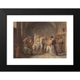 thumbnail image 2 of Pierre Henri Revoil 14x11 Black Modern Framed Museum Art Print Titled - Joan of Arc Imprisoned in Rouen (1819), 2 of 5