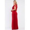 thumbnail image 3 of Plus Red Sleeveless Collared Plunging V-neck Maxi Dress 3XL, 3 of 3