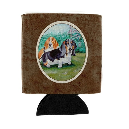 

Carolines Treasures 7061CC Basset Hound Double Trouble Can or Bottle Hugger Can Hugger multicolor