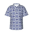 thumbnail image 2 of Xecao Porcelain Chinaware print Hawaiian shirt - a stylish short-sleeve button-down for men, perfect for casual beach and tropical outings., 2 of 9