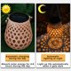thumbnail image 5 of Faroles solares colgantes para exteriores, luces decorativas ahuecadas, luz LED decorativa para jardín, decoración delicada para patio, 1 paquete de luz solar, 5 of 9