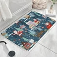 thumbnail image 3 of Dark Blue Christmas Santa Pattern Flannel Non Slip Door Rugs,Washable Door Mats Indoor,Decorative Door Mats,Dirt-Resistant and Absorbent Doormat for Entrance,Bedroom,Kitchen,Bathroom,23.5"x16", 3 of 5