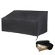 thumbnail image 4 of Cubierta De Polvo Para Banco De Patio, Tela Oxford Negra, Cubierta Protectora Para Silla De Jardín Con Cordón, Cubierta Impermeable Para Muebles Para Banco De 3 Asientos Al Aire Libre Yuarrent HA027556-01, 4 of 6
