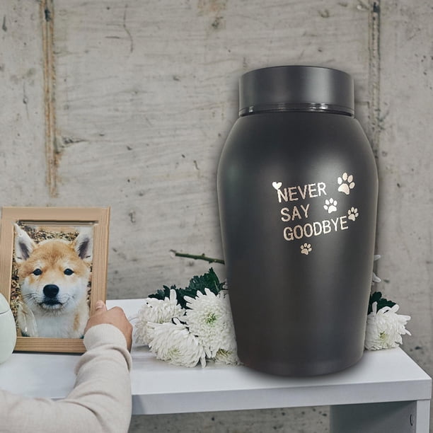 Pet Urn Memorial Ash Holder Funeral Kitty Keeping Precious Memories Contenedor de almacenamiento Recuerdo Final Reconfortante Lugar de Negro Salvador Urna de cremación