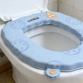 thumbnail image 4 of Cojín de asiento de inodoro Eva con asa | Funda acolchada suave y gruesa para inodoros UVO o cuadrados | Almohadilla antideslizante y lavable para baño, ideal para uso doméstico., 4 of 6