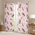 thumbnail image 2 of Manfei Green Cucumber Cartoon Curtains and Drapes Pack of 2 (52x63 Each),Fashion Bowknot Black Out Curtains, 2 of 6