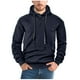 thumbnail image 2 of pstuiky camisas de hombre de manga larga, Sudadera con capucha y bolsillo de manga larga holgada informal de colores sólidos para hombre tops de invierno para hombre s, 2 of 4