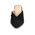 thumbnail image 6 of BLISSFUL STEP Women's Pointed Toe Mid Slides Heel Mules Black 7, 6 of 6