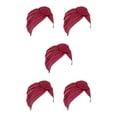 thumbnail image 3 of Sonducket Hijab musulmán con nudo turbante, gorro en espiral, diadema sólida, pañuelo elástico, gorro para pérdida de cabeza, accesorios Type5 NO5, 3 of 6