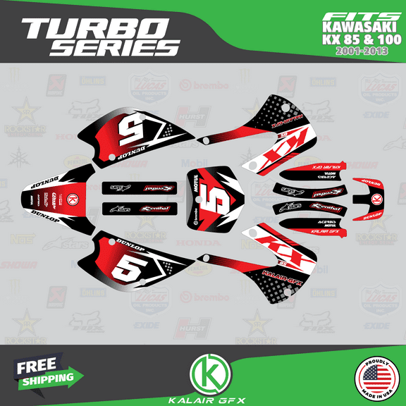 Kalair GFX Graphics Kit for Kawasaki KX100 (2001-2013) Turbo Series