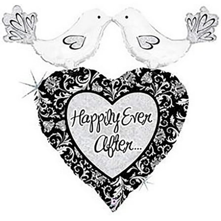 34 inch Happily Ever After Foil Mylar Balloon - Party Supplies Decorations