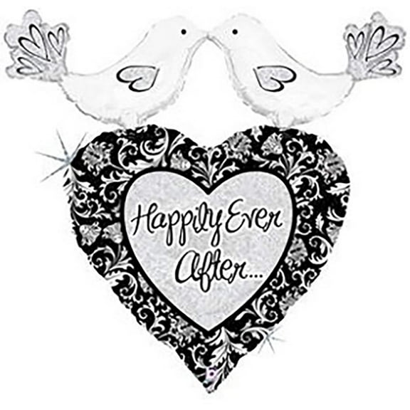 34 inch Happily Ever After Foil Mylar Balloon - Party Supplies Decorations