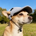 thumbnail image 2 of Pet Sun Hat, Corduroy Adjustable Baseball Cap for Small Dogs and Cats, Summer Sun Protection Hat, Breathable Cute Pet Accessory Size L, 2 of 8