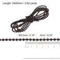 thumbnail image 2 of Unique Bargains Chaîne Perlée de 2,62 Verges pour Stores à Rouleau, Cordon pour Pièces de Réparation de Fenêtre, Café, 2 of 5
