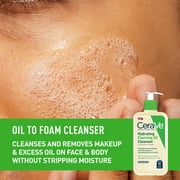 CeraVe Hydrating Foaming Oil Cleanser, Daily Face Wash For Dry to Very Dry Skin, 8 fl oz