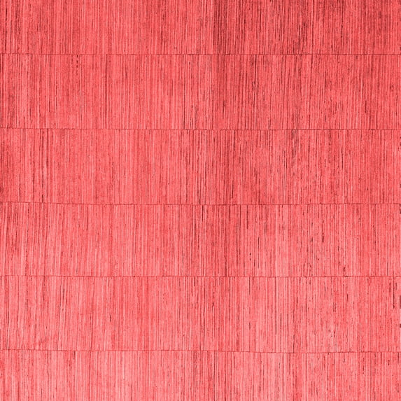 Ahgly Company Indoor Square Abstract Red Modern Area Rugs, 3' Square