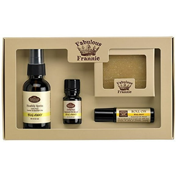 Bug Away Wellness Kit - All Natural Ingredients and 100% Pure Essential Oils -Bug Away Blend Contains Citronella Lavender Eucalyptus and Lemongrass Essential Oils.